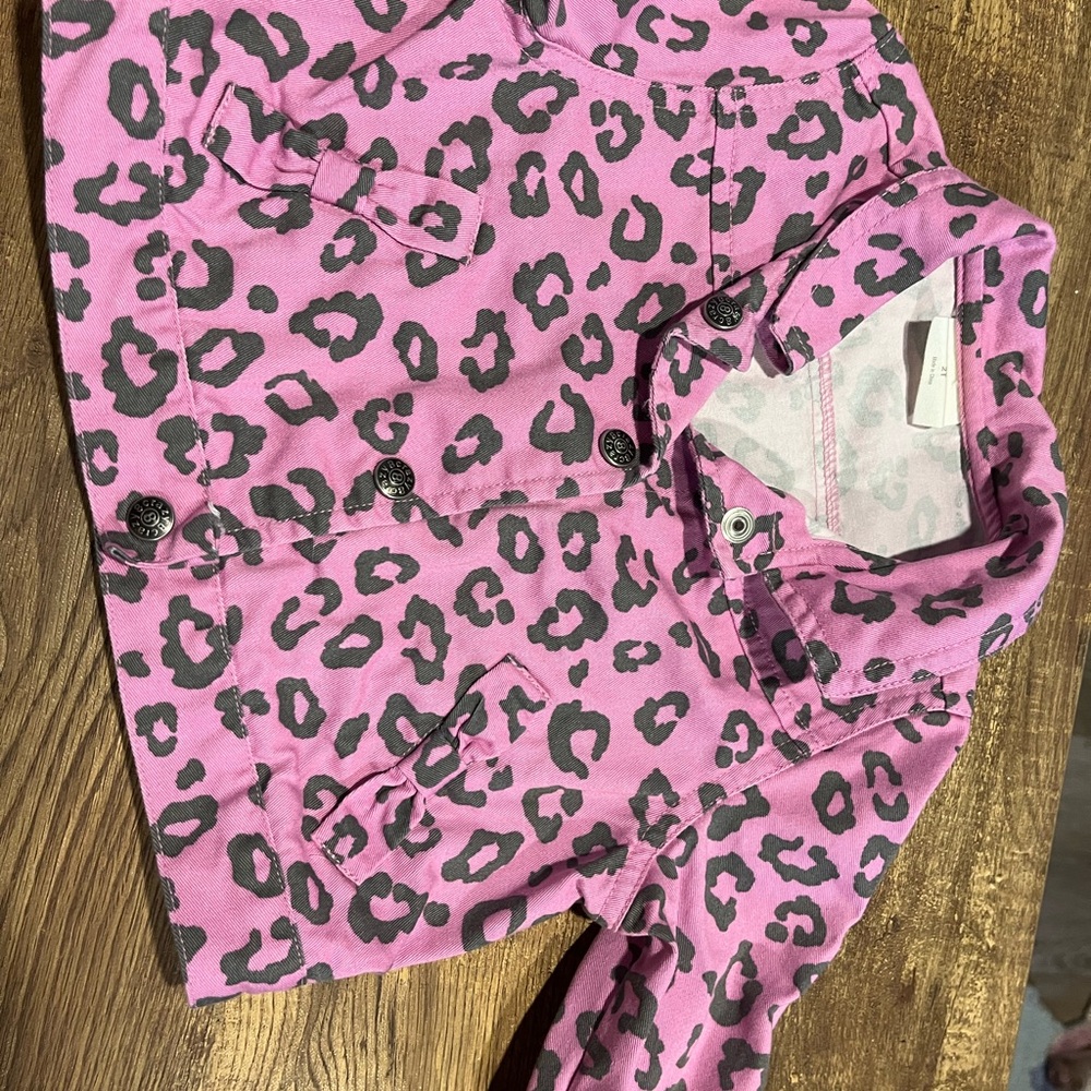 Crazy 8 Pink toddler Animal Print Jacket